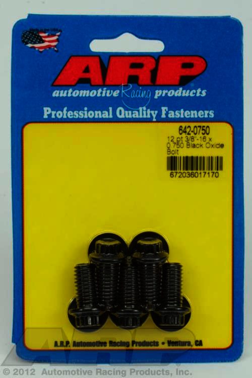 ARP 3/8-16 x 0.750 12pt black oxide bolts - Klik om te sluiten