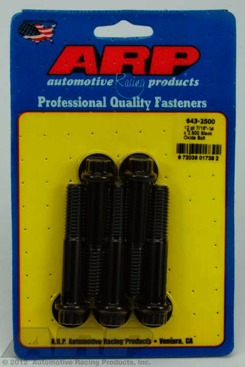 ARP 7/16-14 x 2.500 12pt black oxide bolts - Klik om te sluiten