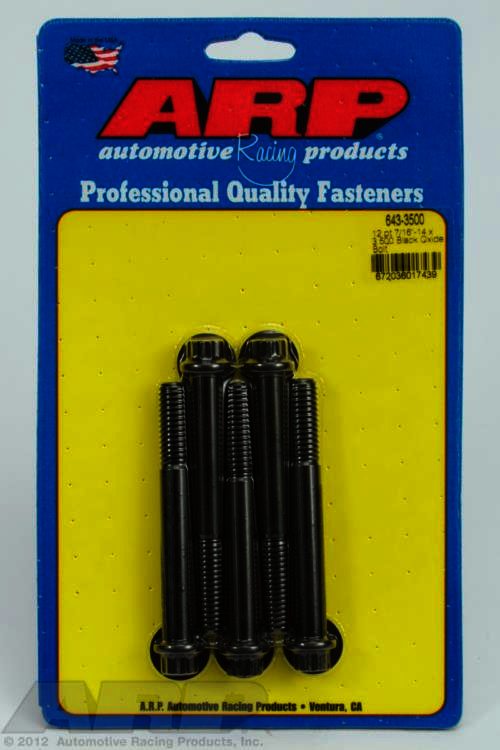 ARP 7/16-14 x 3.500 12pt black oxide bolts - Klik om te sluiten