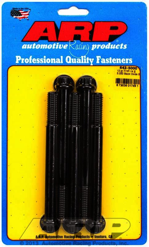 ARP 7/16-14 x 5.000 12pt black oxide bolts - Klik om te sluiten