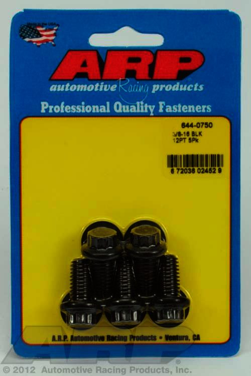 ARP 3/8-16 x 0.750 12pt 7/16 wrenching black oxide bolts - Klik om te sluiten