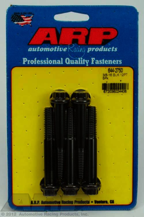 ARP 3/8-16 x 2.750 12pt 7/16 wrenching black oxide bolts - Klik om te sluiten