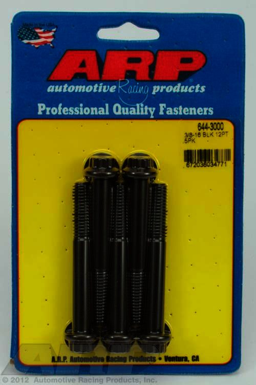 ARP 3/8-16 x 3.000 12pt 7/16 wrenching black oxide bolts - Klik om te sluiten