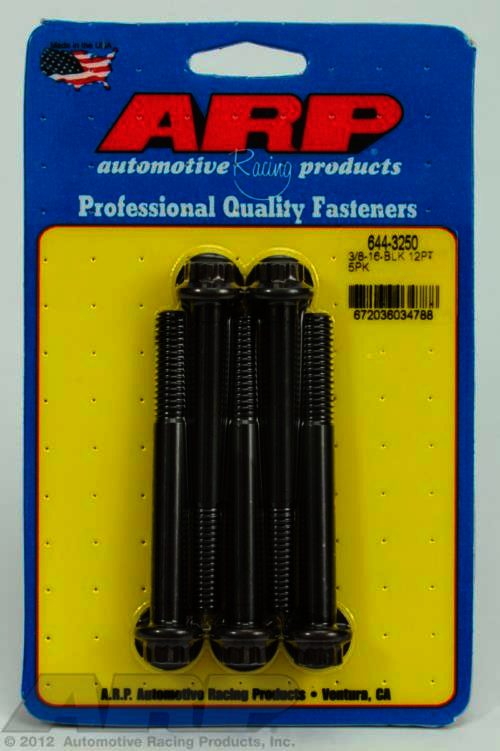 ARP 3/8-16 x 3.250 12pt 7/16 wrenching black oxide bolts - Klik om te sluiten