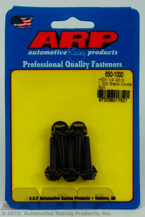 ARP 1/4-20 X 1.000 hex black oxide bolts - Klik om te sluiten