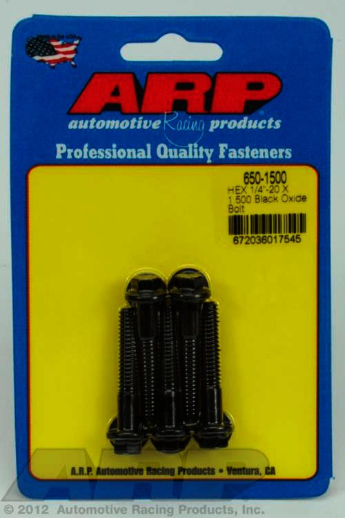 ARP 1/4-20 X 1.500 hex black oxide bolts - Klik om te sluiten