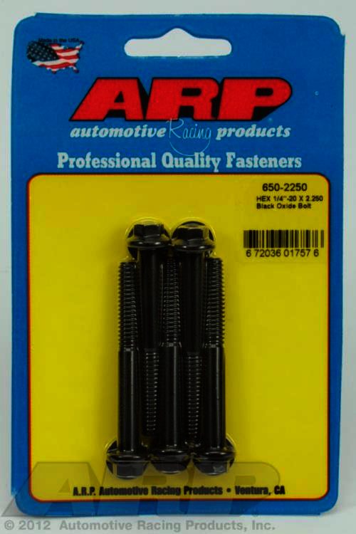 ARP 1/4-20 X 2.250 hex black oxide bolts - Klik om te sluiten