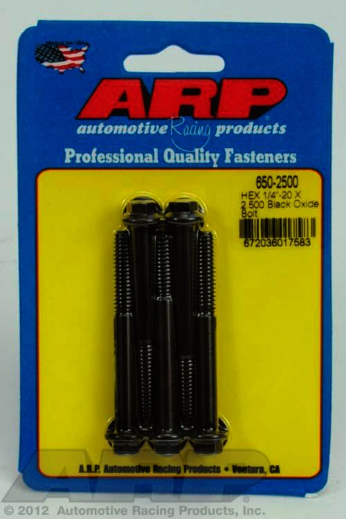 ARP 1/4-20 X 2.500 hex black oxide bolts - Klik om te sluiten