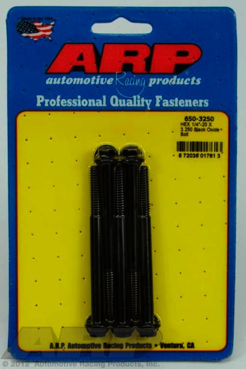 ARP 1/4-20 X 3.250 hex black oxide bolts - Klik om te sluiten