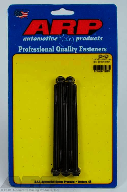 ARP 1/4-20 X 4.500 hex black oxide bolts - Klik om te sluiten