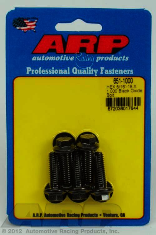 ARP 5/16-18 X 1.000 hex black oxide bolts - Klik om te sluiten