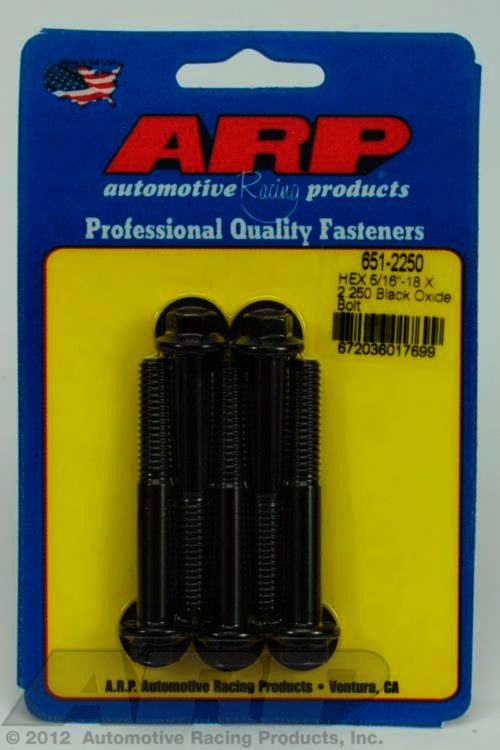 ARP 5/16-18 X 2.250 hex black oxide bolts - Klik om te sluiten