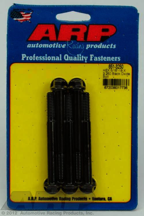 ARP 5/16-18 X 3.250 hex black oxide bolts - Klik om te sluiten