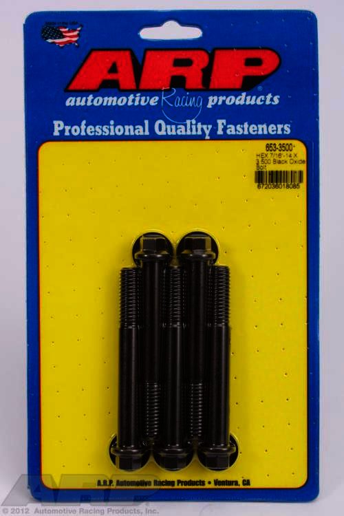 ARP 7/16-14 X 3.500 hex black oxide bolts - Klik om te sluiten