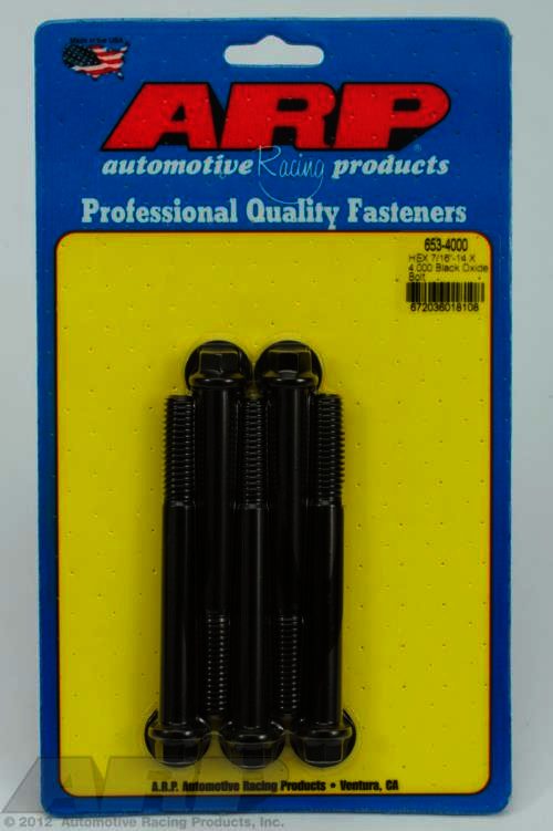 ARP 7/16-14 X 4.000 hex black oxide bolts - Klik om te sluiten