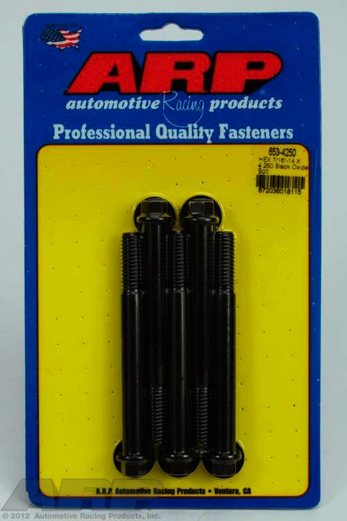 ARP 7/16-14 X 4.250 hex black oxide bolts - Klik om te sluiten