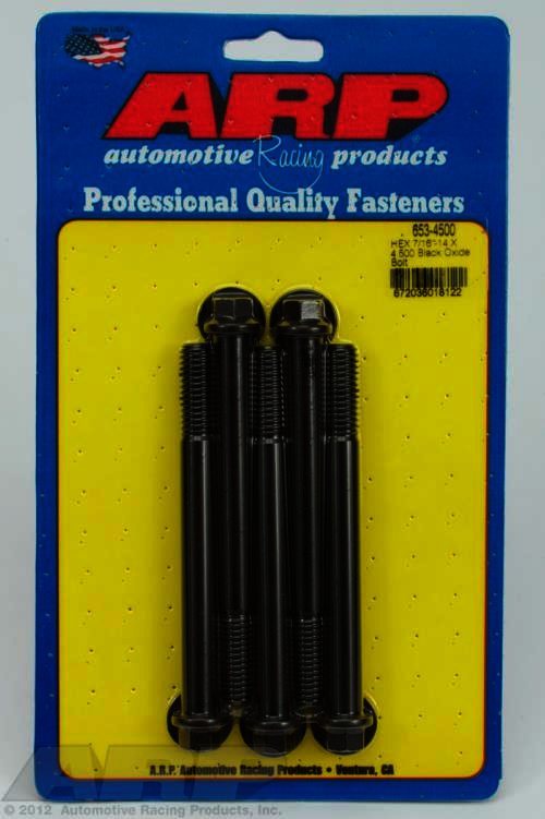 ARP 7/16-14 X 4.500 hex black oxide bolts - Klik om te sluiten