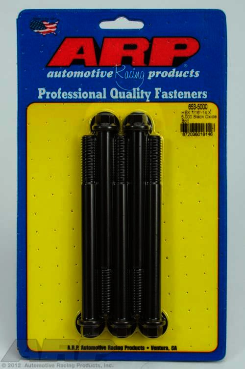 ARP 7/16-14 X 5.000 hex black oxide bolts - Klik om te sluiten