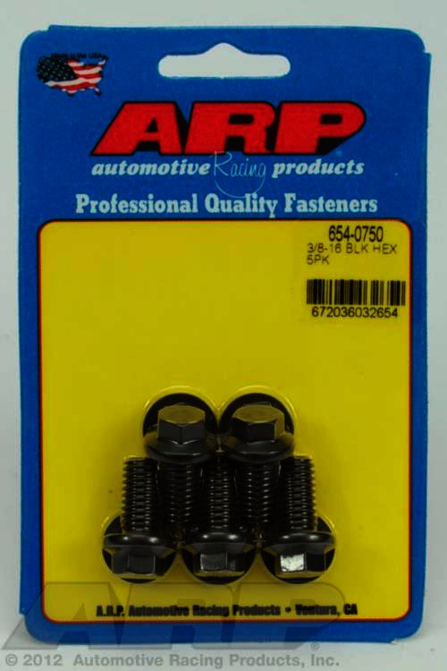 ARP 3/8-16 x 0.750 hex 7/16 wrenching black oxide bolts - Klik om te sluiten