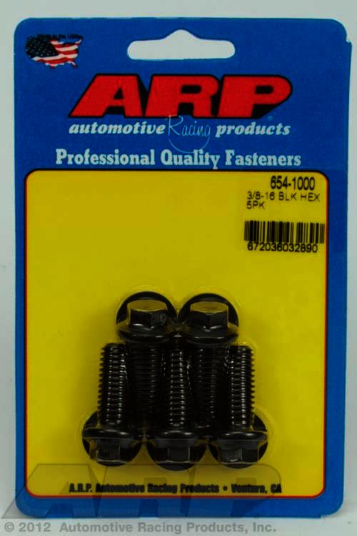 ARP 3/8-16 x 1.000 hex 7/16 wrenching black oxide bolts - Klik om te sluiten