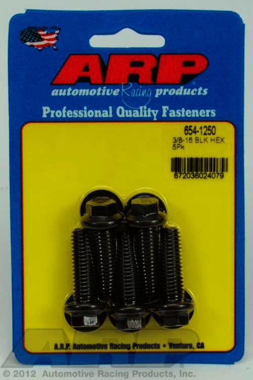 ARP 3/8-16 x 1.250 hex 7/16 wrenching black oxide bolts - Klik om te sluiten