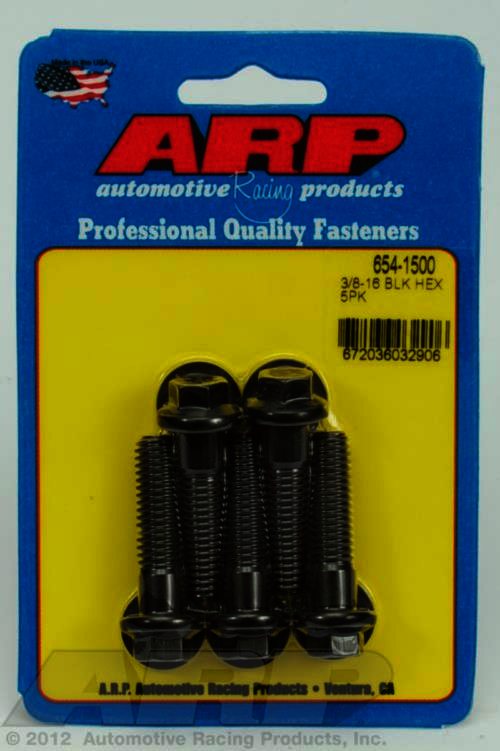 ARP 3/8-16 x 1.500 hex 7/16 wrenching black oxide bolts - Klik om te sluiten