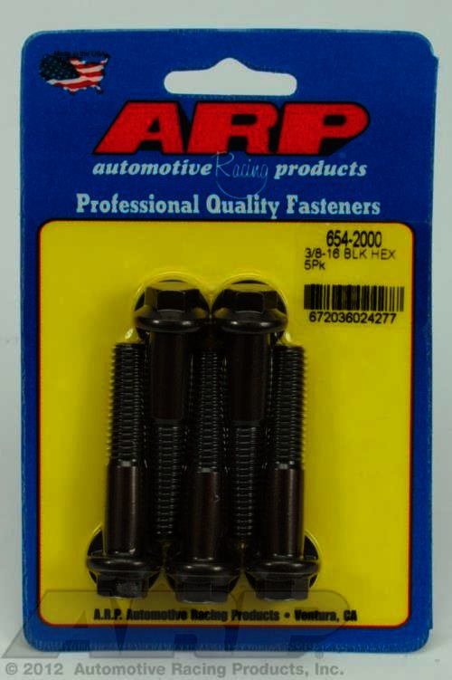 ARP 3/8-16 x 2.000 hex 7/16 wrenching black oxide bolts - Klik om te sluiten