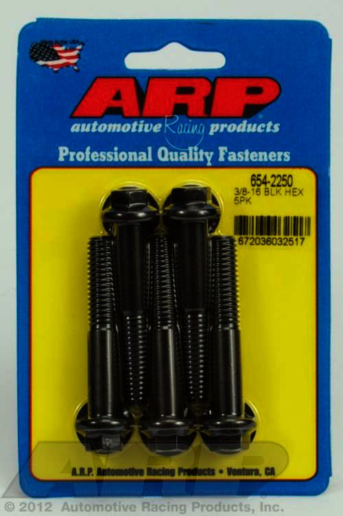 ARP 3/8-16 x 2.250 hex 7/16 wrenching black oxide bolts - Klik om te sluiten