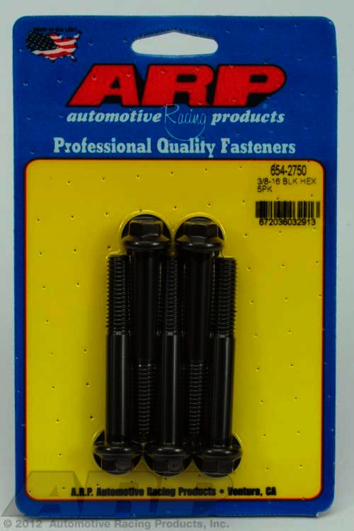 ARP 3/8-16 x 2.750 hex 7/16 wrenching black oxide bolts - Klik om te sluiten