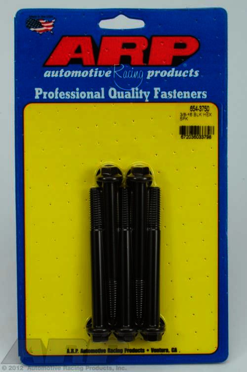 ARP 3/8-16 x 3.750 hex 7/16 wrenching black oxide bolts - Klik om te sluiten