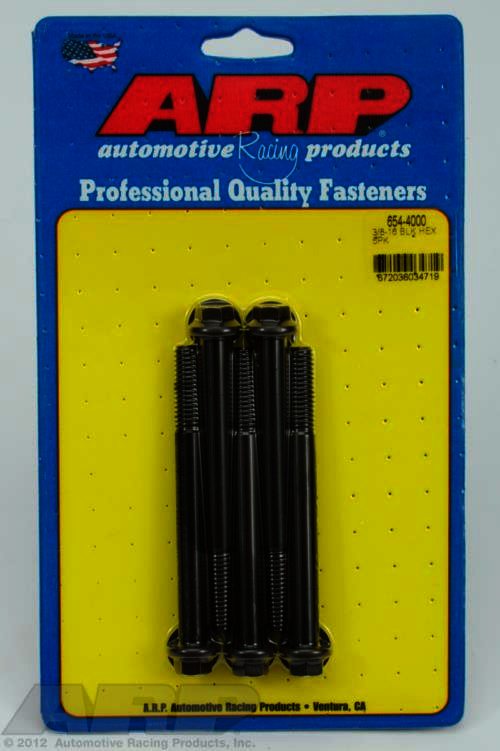 ARP 3/8-16 x 4.000 hex 7/16 wrenching black oxide bolts - Klik om te sluiten