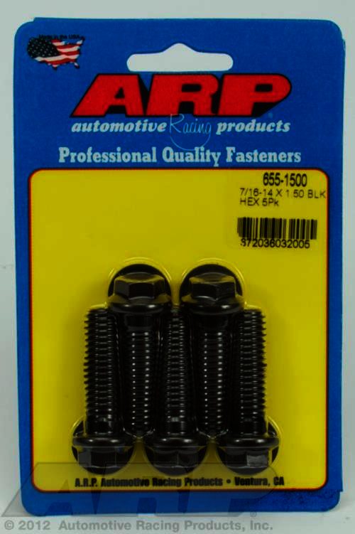 ARP 7/16-14 X 1.500 hex 1/2 wrenching black oxide bolts - Klik om te sluiten