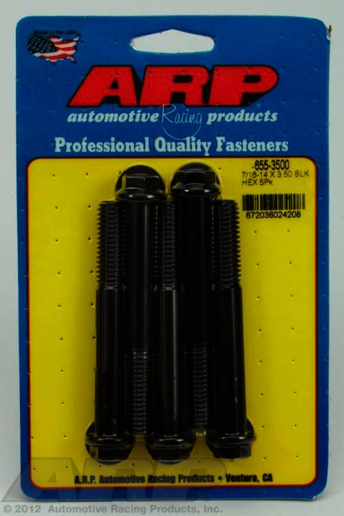 ARP 7/16-14 X 3.500 hex 1/2 wrenching black oxide bolts - Klik om te sluiten