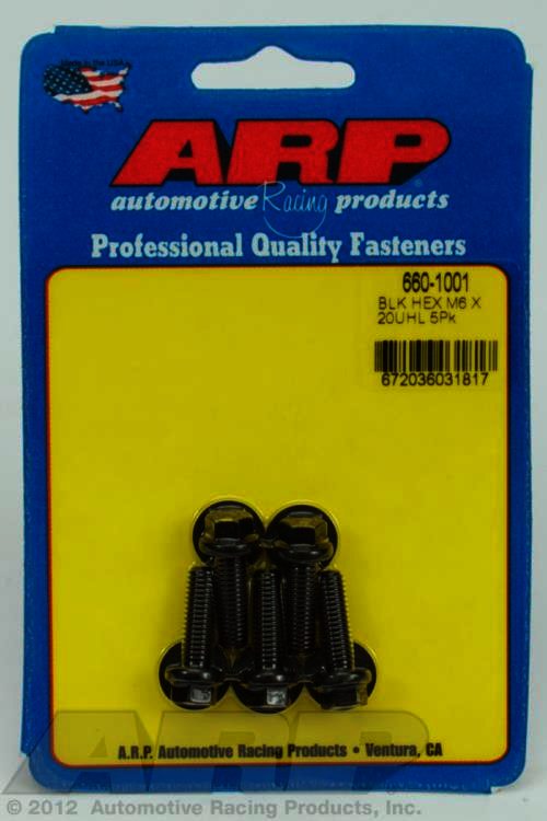 ARP M6 x 1.00 x 20 hex black oxide bolts - Klik om te sluiten