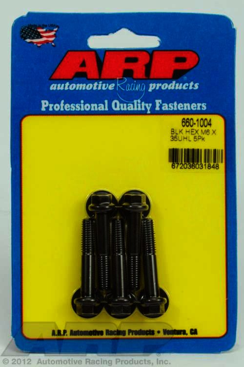 ARP M6 x 1.00 x 35 hex black oxide bolts - Klik om te sluiten