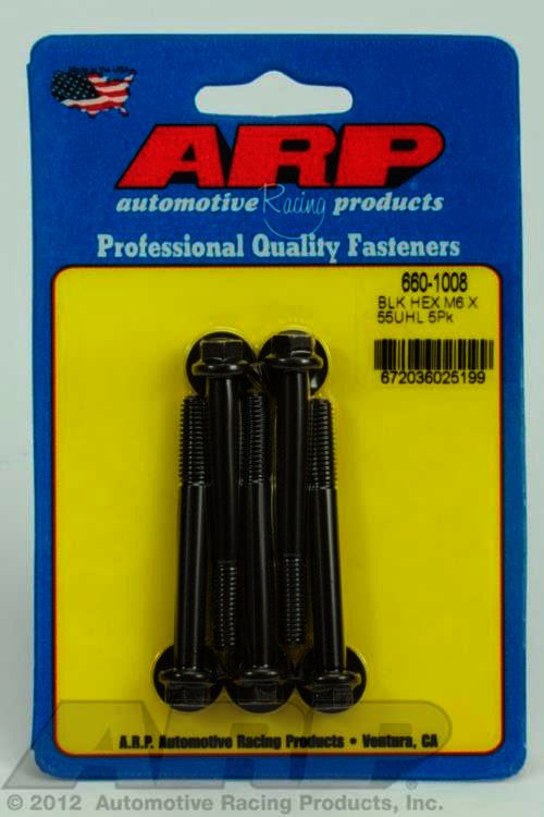 ARP M6 x 1.00 x 55 hex black oxide bolts - Klik om te sluiten