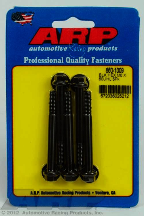 ARP M6 x 1.00 x 60 hex black oxide bolts - Klik om te sluiten