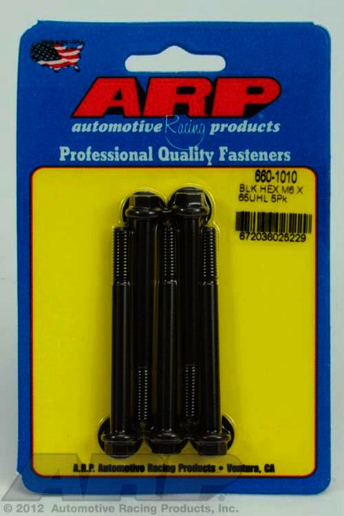 ARP M6 x 1.00 x 65 hex black oxide bolts - Klik om te sluiten