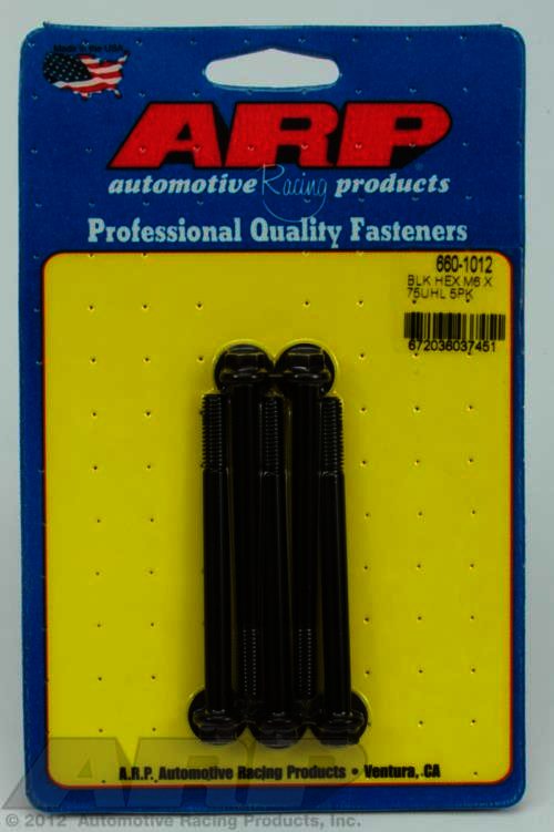 ARP M6 x 1.00 x 75 hex black oxide bolts - Klik om te sluiten