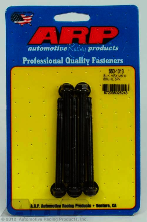 ARP M6 x 1.00 x 80 hex black oxide bolts - Klik om te sluiten