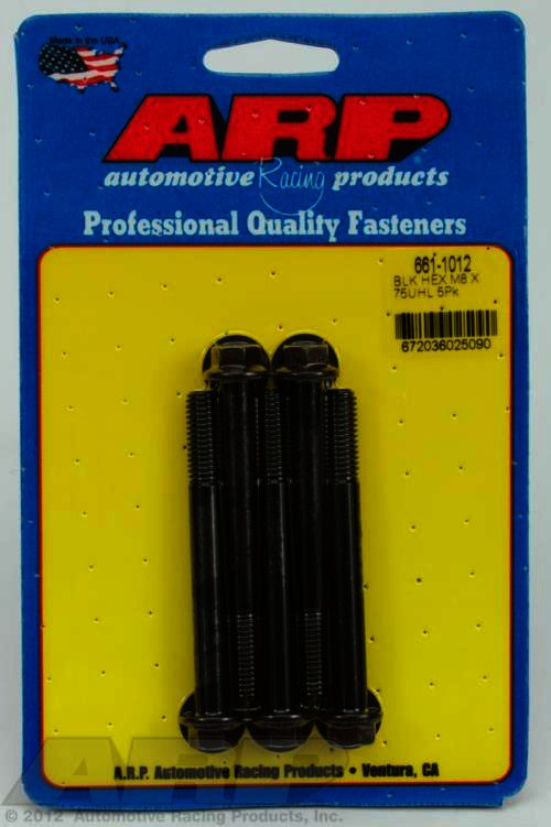 ARP M8 x 1.25 x 75 hex black oxide bolts - Klik om te sluiten