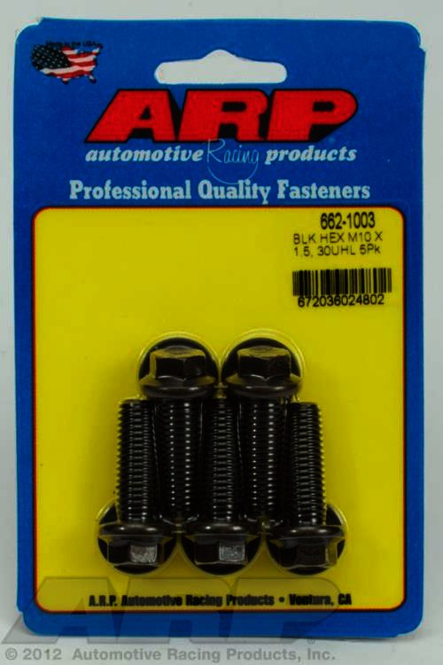 ARP M10 x 1.50 x 30 hex black oxide bolts - Klik om te sluiten