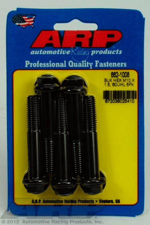 ARP M10 x 1.50 x 60 hex black oxide bolts - Klik om te sluiten