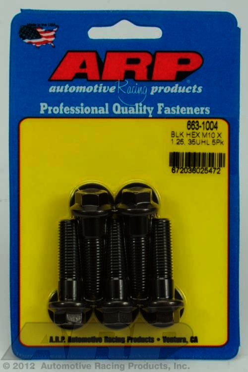 ARP M10 x 1.25 x 35 hex black oxide bolts - Klik om te sluiten