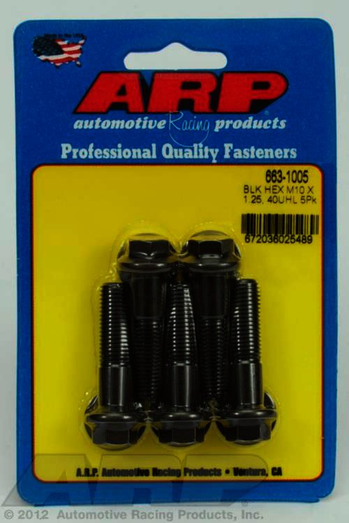 ARP M10 x 1.25 x 40 hex black oxide bolts - Klik om te sluiten