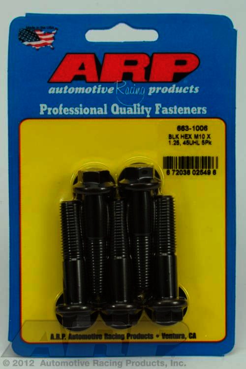 ARP M10 x 1.25 x 45 hex black oxide bolts - Klik om te sluiten