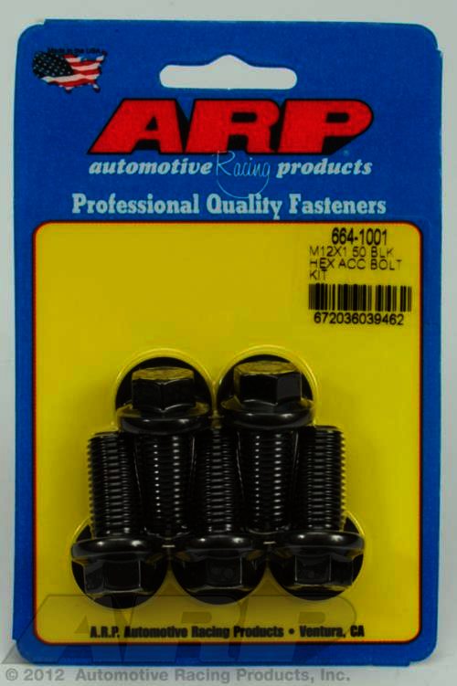 ARP M12 x 1.50 x 25 hex black oxide bolts - Klik om te sluiten