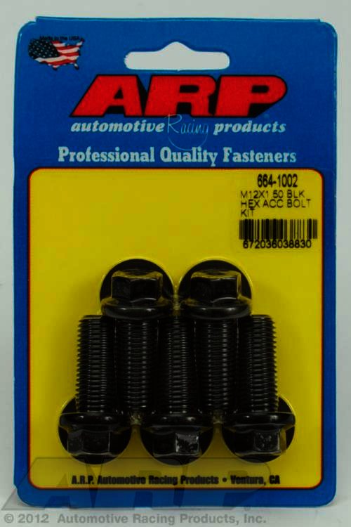 ARP M12 x 1.50 x 30 hex black oxide bolts - Klik om te sluiten