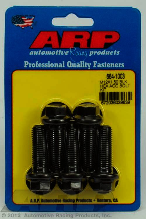 ARP M12 x 1.50 x 35 hex black oxide bolts - Klik om te sluiten