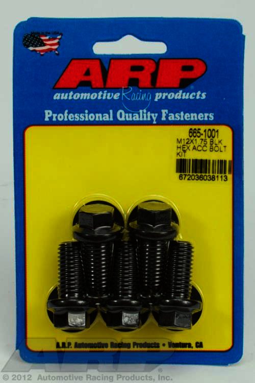 ARP M12 x 1.75 x 25 hex black oxide bolts - Klik om te sluiten